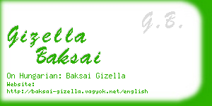 gizella baksai business card